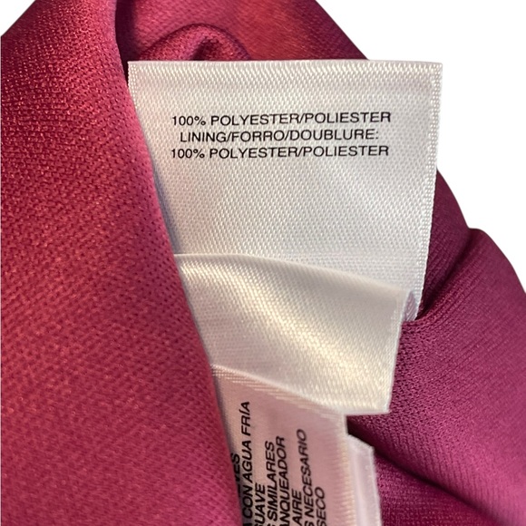 Nine West Long Sleeve Satin Ribbon Tie-Back Top Maroon Women’s Size Medium - Picture 6 of 12